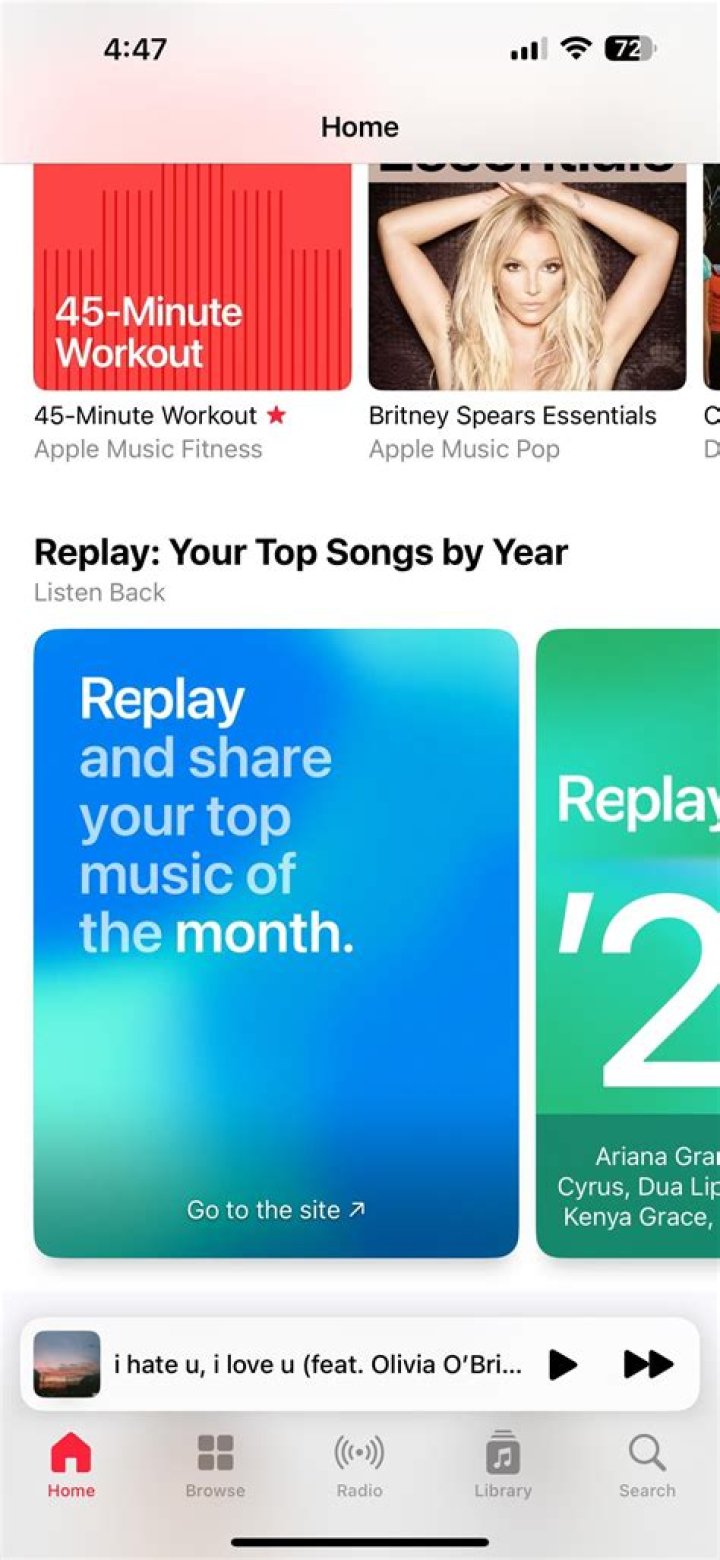 Where is apple music replay?