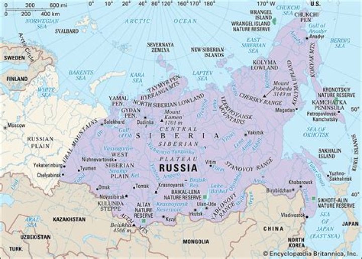 Where is siberia located in russia?
