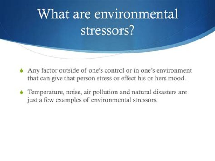 Which is example of environmental stressors?