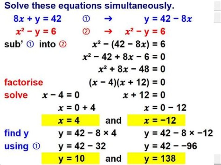 Which is simultaneous equations?