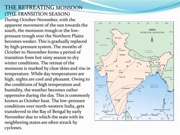 Which is the state receiving retreating monsoon?