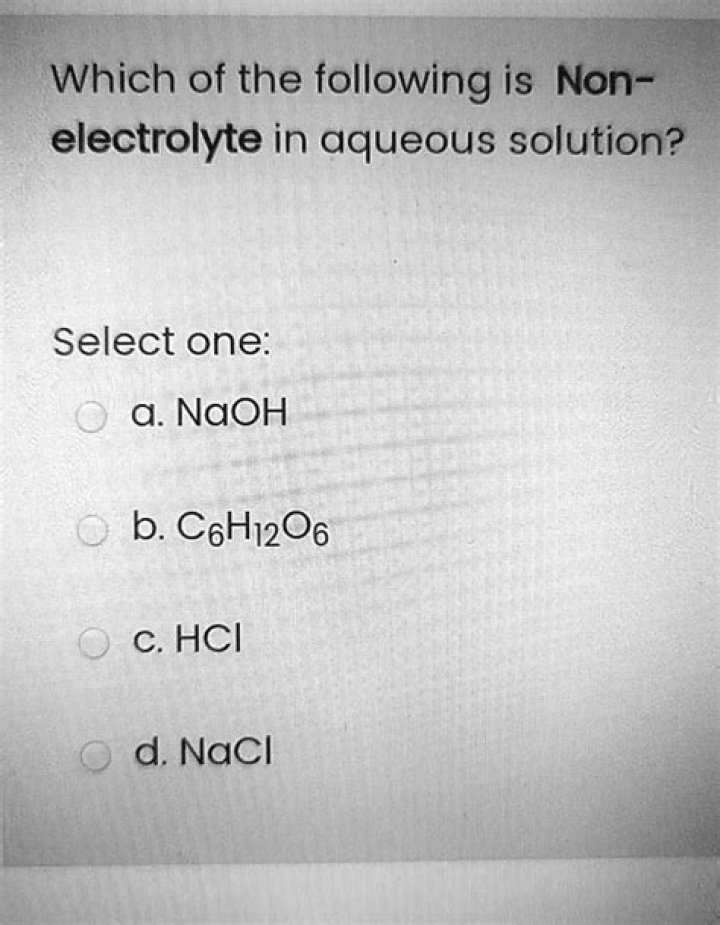 Which of the following is a non electrolyte?