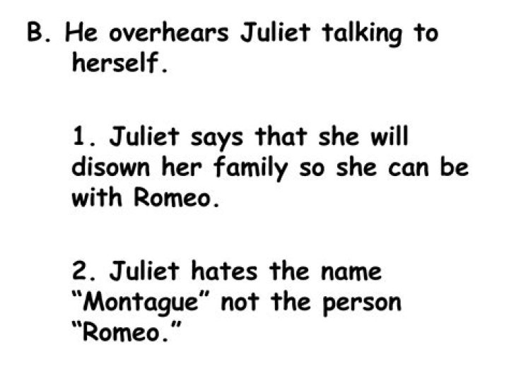 Who overhears juliet talking to herself about romeo?