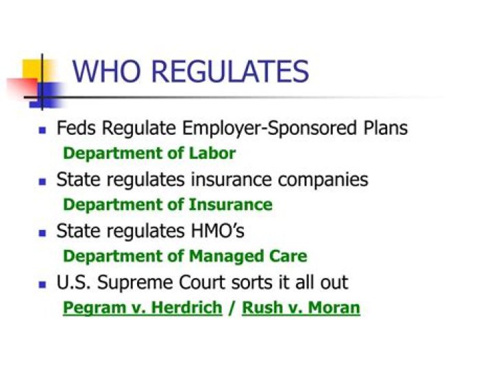 Who regulates erisa plans?