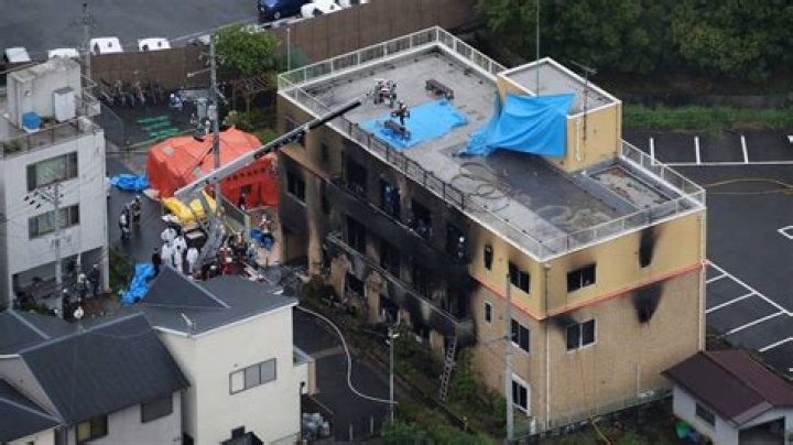 Who set kyoto animation on fire?