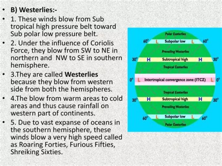 Why are westerlies called roaring forties?