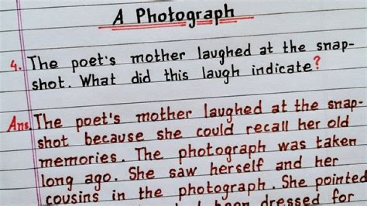 Why did the poet's mother laugh at the snapshot?