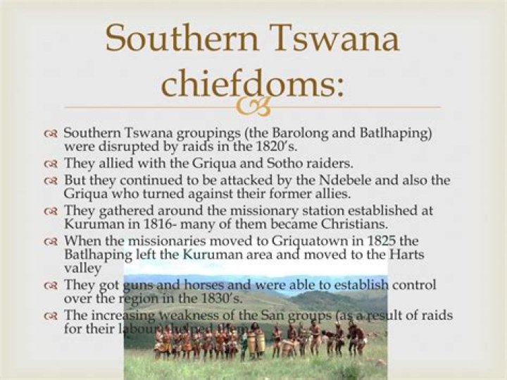 Why did the tswana chiefdoms expand?