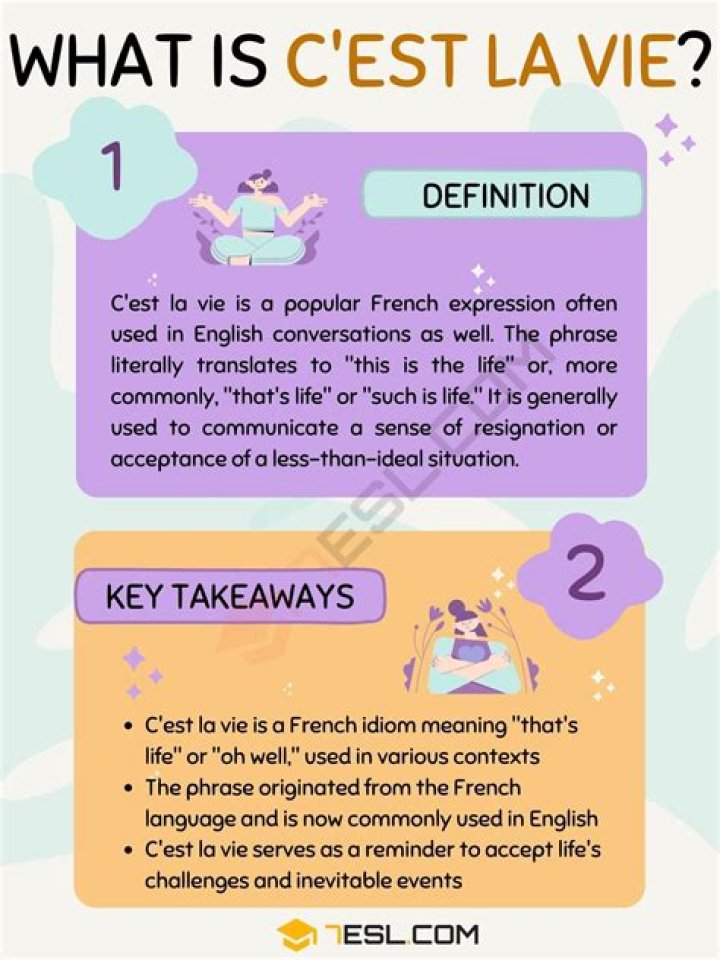 Why does c est la vie mean?