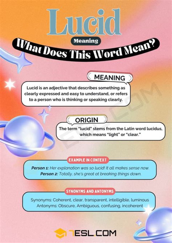 Why does lucidity mean?