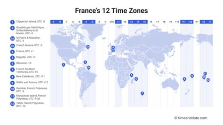 Why france has 12 time zones?