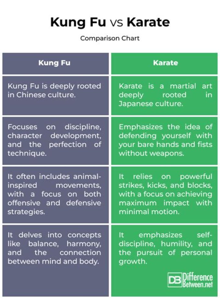 Why is the difference between kung fu and karate?