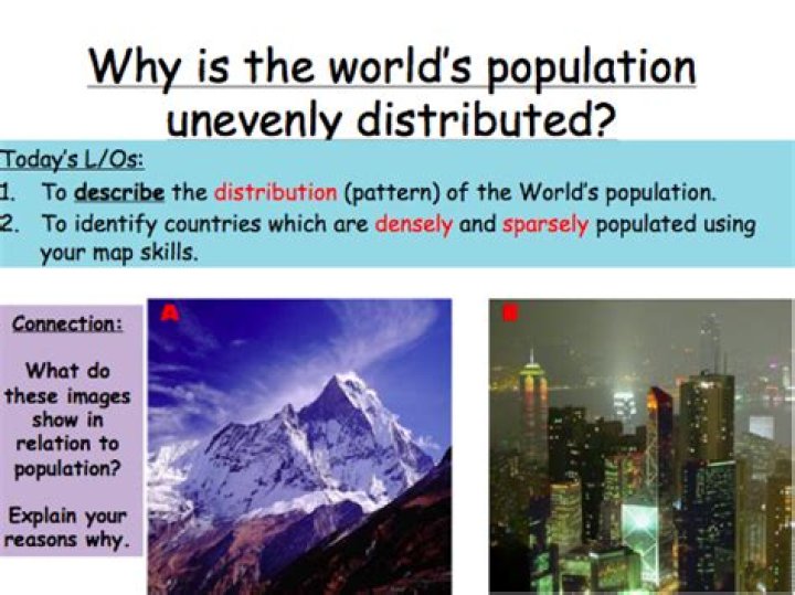Why is the population unevenly distributed?