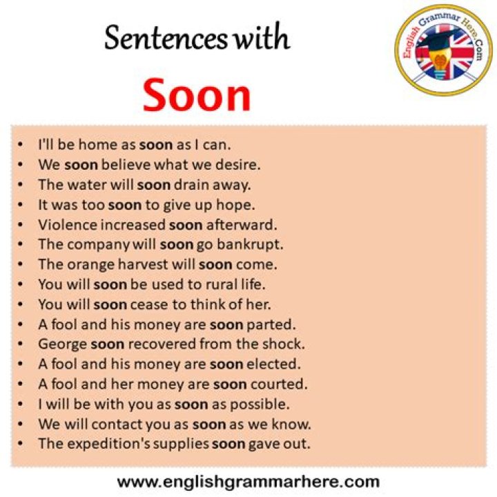 Will soon or soon will?